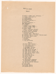 Cast and costume notes for The International Cup, the Ballet of Niagara, and the Earthquake