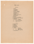 Cast and costume notes for The International Cup, the Ballet of Niagara, and the Earthquake