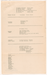Cast and costume notes for The International Cup, the Ballet of Niagara, and the Earthquake