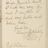 Letter from William Douglas O’Connor to Walt Whitman, 23 May 1883.