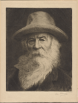 Portrait of Walt Whitman etched by Léon Richeton