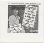Newspaper advertisement for Café Society show featuring Mary Lou Williams