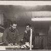 Mike Goldberg (left) and Richard Miller (center) at Tiber Press