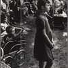 Clown performing in a park, Paris