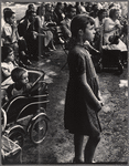 Clown performing in a park, Paris