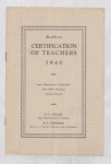 Certification of Teachers
