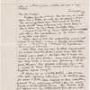 Lyon, Isabel. Holograph notes on ink impression of SLC's right hand.