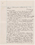 Lyon, Isabel. Holograph notes on ink impression of SLC's right hand.