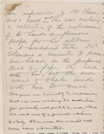 Lyon, Isabel. Holograph notes on ink impression of SLC's right hand.