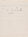 Lyon, Isabel. Holograph notes on ink impression of SLC's right hand.