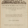 Title page of The New York Architect