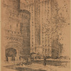 Thirty-fourth street and Park Avenue--Seventy-first Regiment Armory and the Vanderbilt Hotel. After a drawing by Louis H. Ruyl 