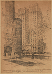 Thirty-fourth street and Park Avenue--Seventy-first Regiment Armory and the Vanderbilt Hotel. After a drawing by Louis H. Ruyl 