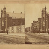 Church and brownstones