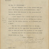 Letter explaining previous map of 7 Washington Square