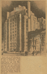 Steel work is well advanced on apartment buldings being erected by John D. Rockerfeller Jr. and associates at 17-23 West Fifty-fourth Street and 24-36 West Fifty-fifth Street