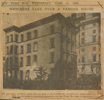 The four-story residence which the late John D. Rockefeller Sr. occupied for many years at 4 West Fifty-fourth Street is now being demolished by the Walsh Wrecking Corporation 