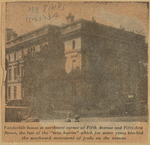 Vanderbilt house at northwest corner of Fifth Avenue and Fifty-first Street...