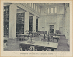 Interior of library, looking north