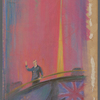 Pastel of the Prince of Wales at the Hippodrome in 1919