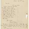Blake, Harrison G. O., Copy of letter to, in the hand of the recipient. Apr. 17, 1849.
