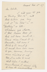 Blake, Harrison G. O., Copy of letter to, in the hand of the recipient. Feb. 6, 1857.
