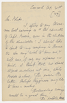 Blake, Harrison G. O., Copy of letter to, in the hand of the recipient. Oct. 31, [1859].