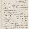 Cholmondeley, Reginald, ALS to [unknown correspondent]. Mar. 4, 1866.