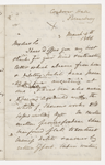 Cholmondeley, Reginald, ALS to [unknown correspondent]. Mar. 4, 1866.