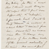 Cholmondeley, Reginald, ALS to [unknown correspondent]. Mar. 4, 1866.