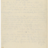 Blake, H. G. O., draft of letter to Sophia Thoreau, notes about disposition of HDT's letters. Nov. 22, 1884.