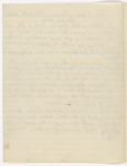 Blake, H. G. O., draft of letter to Sophia Thoreau, notes about disposition of HDT's letters. Nov. 22, 1884.