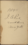 Pond, James Burton. Holograph cash-book, signed. Nov. 5, 1884 - Feb. 28, 1885.