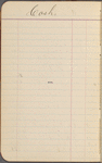 Pond, James Burton. Holograph cash-book, signed. Nov. 5, 1884 - Feb. 28, 1885.