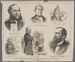 The reopening of the Vanderbilt will case--scenes in the surrogate's court yesterday. (From sketches by our special artist.) Wm. H. Vanderbilt. Judge Jere. Black. Mr. Henry L. Clinton. Surrogate Calvin. Mr. Scott Lord. Cornelius J. Vanderbilt.