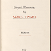 More Tramps Abroad. Holograph draft, bound in 6 vols. Vol. 6. 