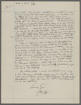 Statement regarding Elinor Glyn. Holograph MS, [1908].