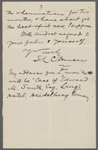 [Bliss], Frank, ALS to. Aug. 20, 1878.