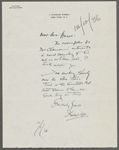 Lyon, Isabel, ALS to. Aug. 15, [1905].