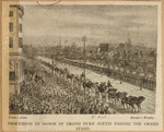 Procession in honor of Grand Duke Alexis passing the grand stand