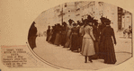 Very, very much in other days. Girls of Moss Spence's ultra-fashionable school out for a walk on the Avenue in--1899