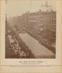 Fine view on Fifth avenue. The funeral car approaching Nineteenth street