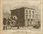 Union Club in 1855. Northwest corner of 21st Street and Fifth Avenue