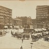 Erie Ticket office, Dr. Hall dentist (on future site of Flatiron Building); American Art Galleries; horse drawn vehicles