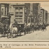 A double row of carriages at the Brick Presbyterian Church