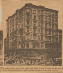 The same corner up to two years ago, when it was the site of the old Hotel Bristol building, a white hostelry of the last century
