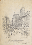Fifth Avenue at Forty-second Street. New York Public Library at the right