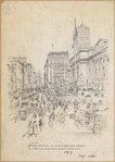 Fifth Avenue at Forty-second Street. New York Public Library at the right