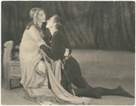 Blanche Yurka (as Gertrude) and John Barrymore (as Hamlet) in Act III, Scene IV of the stage production Hamlet