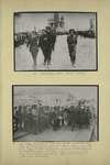 Yaroslavsky (left). Muralov (center).; Leon Trotzky, Minister of War of the Soviet Republic, greated with amilitary honors by a band…